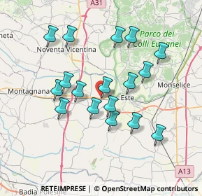 Mappa Via Roma Ovest, 35045 Ospedaletto Euganeo PD, Italia (6.68353)