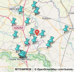 Mappa SC Caresana, 27030 Langosco PV, Italia (8.8735)