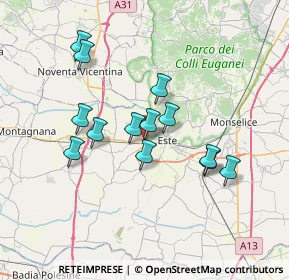 Mappa Via Altura, 35042 Este PD, Italia (6.13462)