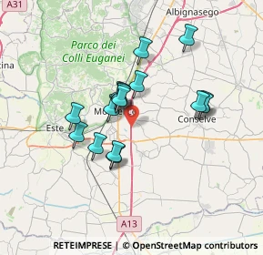 Mappa A13 Bologna - Padova, 35043 Monselice PD, Italia (5.62688)