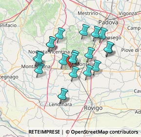 Mappa 35042 Este PD, Italia (11.6265)