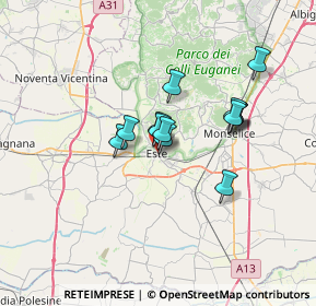 Mappa Via Vincenzo Scamozzi, 35042 Este PD, Italia (4.86923)