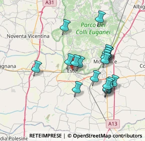 Mappa Via Vincenzo Scamozzi, 35042 Este PD, Italia (6.70789)