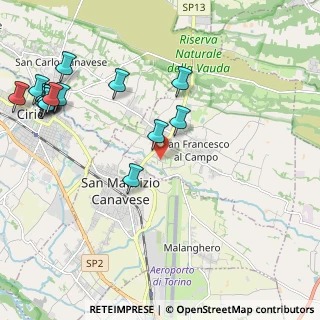 Mappa Via Gamberi, 10070 San Francesco Al Campo TO, Italia (2.70133)
