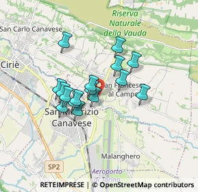 Mappa Via Gamberi, 10070 San Francesco Al Campo TO, Italia (1.28875)