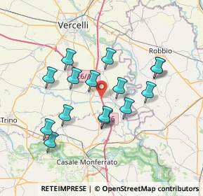 Mappa A26 - Autostrada dei Trafori, 13010 Casale Monferrato AL, Italia (6.50333)