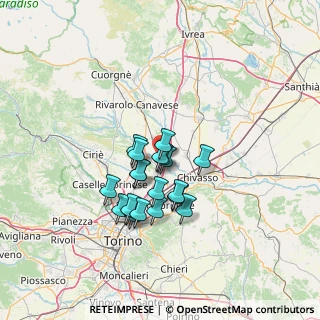 Mappa 10080 San Benigno Canavese TO, Italia (10.3555)