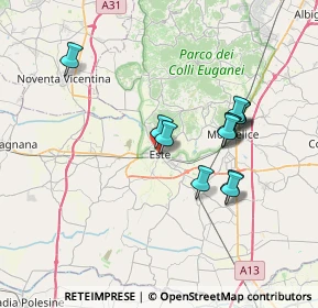 Mappa Via Molini, 35042 Este PD, Italia (6.44538)