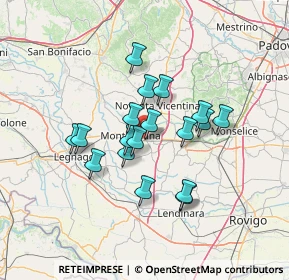 Mappa Via Calarzere, 35040 Megliadino San Fidenzio PD, Italia (10.76333)
