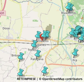 Mappa Via G. B. Ferrari, 35045 Ospedaletto Euganeo PD, Italia (2.687)