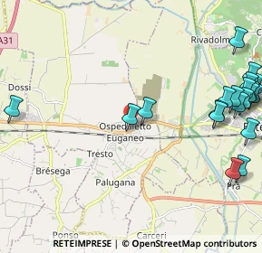 Mappa Via G. B. Ferrari, 35045 Ospedaletto Euganeo PD, Italia (2.9795)