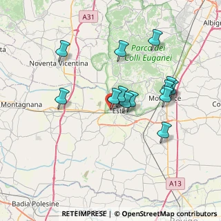 Mappa Via Girolamo Versori, 35042 Este PD, Italia (6.70385)