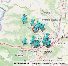 Mappa Via Castello, 10070 Fiano TO, Italia (11.5085)