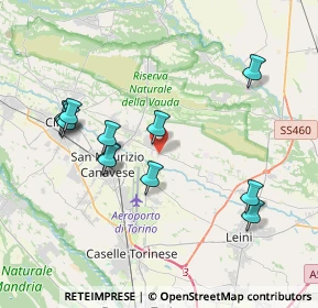 Mappa Via Megliassoni, 10070 San Francesco Al Campo TO, Italia (3.9125)