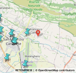 Mappa Via Megliassoni, 10070 San Francesco Al Campo TO, Italia (3.791)