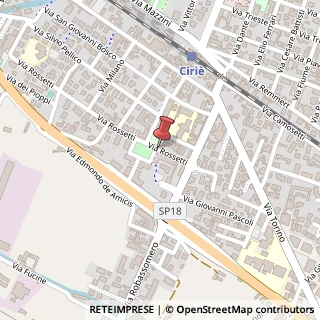 Mappa Via rossetti 3, 10073 Ciriè, Torino (Piemonte)