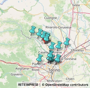 Mappa Via della Repubblica, 10073 Ciriè TO, Italia (9.71941)