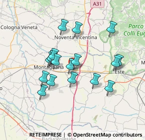 Mappa Via G. Marconi, 35046 Saletto PD, Italia (6.22444)