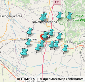 Mappa Via G. Marconi, 35046 Saletto PD, Italia (5.97882)