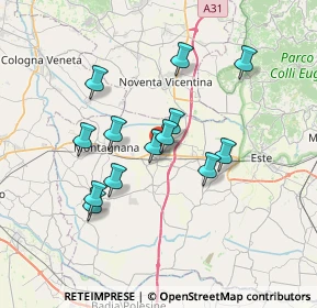 Mappa Via G. Marconi, 35046 Saletto PD, Italia (6.11462)
