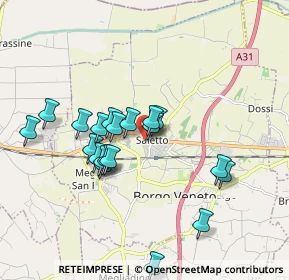 Mappa Via G. Marconi, 35046 Saletto PD, Italia (1.6555)