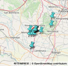 Mappa Via G. Marconi, 35046 Saletto PD, Italia (6.61786)