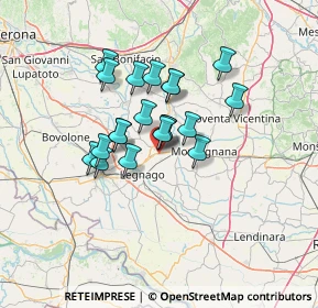 Mappa Via Copparo, 37046 Minerbe VR, Italia (9.908)