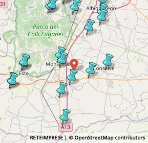 Mappa Via Chiesa Vecchia, 35043 Monselice PD, Italia (10.0585)