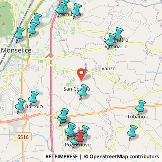 Mappa Via Chiesa Vecchia, 35043 Monselice PD, Italia (3.202)