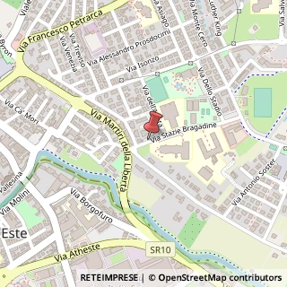Mappa Via Stazie Bragadine, 2, 35042 Este, Padova (Veneto)