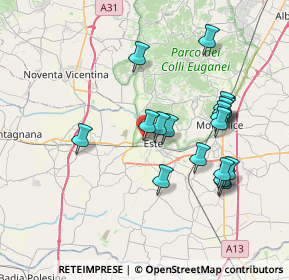 Mappa Via Vincenzo Pellesina, 35042 Este PD, Italia (7.18278)