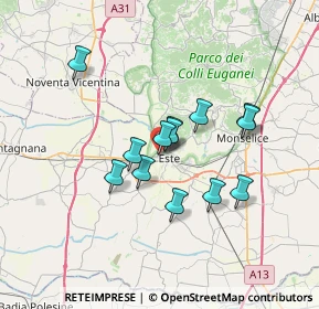 Mappa Via Vincenzo Pellesina, 35042 Este PD, Italia (5.38077)