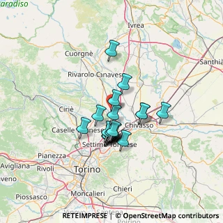 Mappa Piazza Italia, 10080 San Benigno Canavese TO, Italia (9.7885)