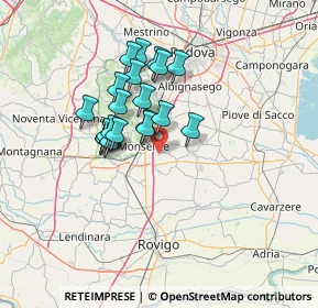 Mappa Via San Cosma, 35043 Monselice PD, Italia (10.7995)