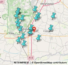 Mappa Via San Cosma, 35043 Monselice PD, Italia (7.4705)