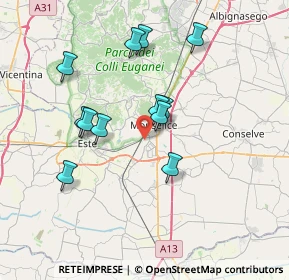 Mappa Via la Malandrina, 35043 Monselice PD, Italia (6.58333)