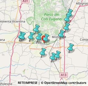 Mappa Via Alessandro Volta, 35042 Este PD, Italia (6.77214)