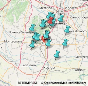 Mappa Via Veneto, 35043 Monselice PD, Italia (9.9355)