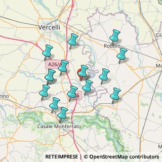 Mappa Via Affissioni, 13010 Caresana VC, Italia (6.90333)
