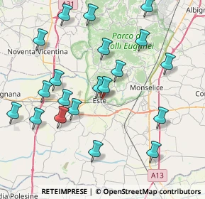 Mappa Via Martiri della Libertà, 35042 Este PD, Italia (8.704)