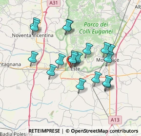 Mappa Via P. Tono, 35042 Este PD, Italia (6.36389)