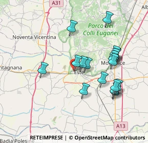 Mappa Via P. Tono, 35042 Este PD, Italia (7.25889)