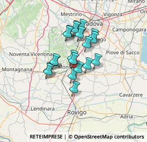 Mappa Via Vetta, 35043 Monselice PD, Italia (9.81)