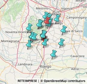 Mappa Via Vetta, 35043 Monselice PD, Italia (9.935)