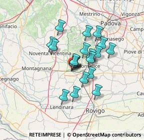 Mappa Via delle Industrie, 35042 Este PD, Italia (9.826)