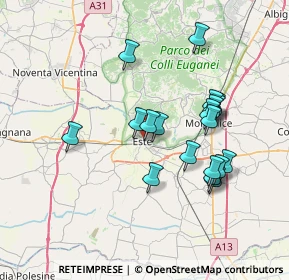 Mappa Via Borgofuro, 35042 Este PD, Italia (6.68211)