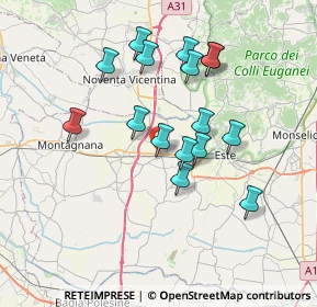 Mappa Via Antonio Gramsci, 35045 Ospedaletto Euganeo PD, Italia (6.51375)