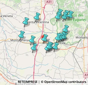 Mappa Via Antonio Gramsci, 35045 Ospedaletto Euganeo PD, Italia (6.633)