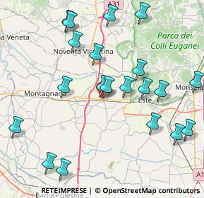 Mappa Via Antonio Gramsci, 35045 Ospedaletto Euganeo PD, Italia (9.1995)