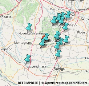 Mappa Via Camillo Benso Conte di Cavour, 35042 Este PD, Italia (11.93)